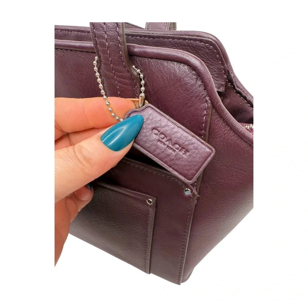 Coach EUC 2014 Deep Plum Purple Leather Shoulder Crossbody Bag | Style F32944